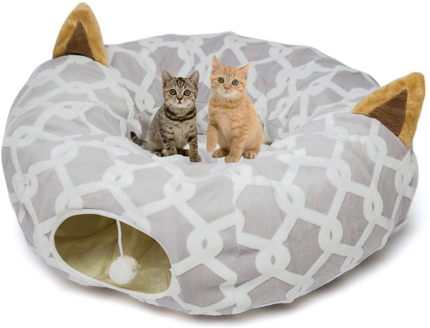 Cat Dog Tunnel Bed with Cushion Tube Toys Oxford Cloth Large... — image 1 — Pets Paradise Global Australia