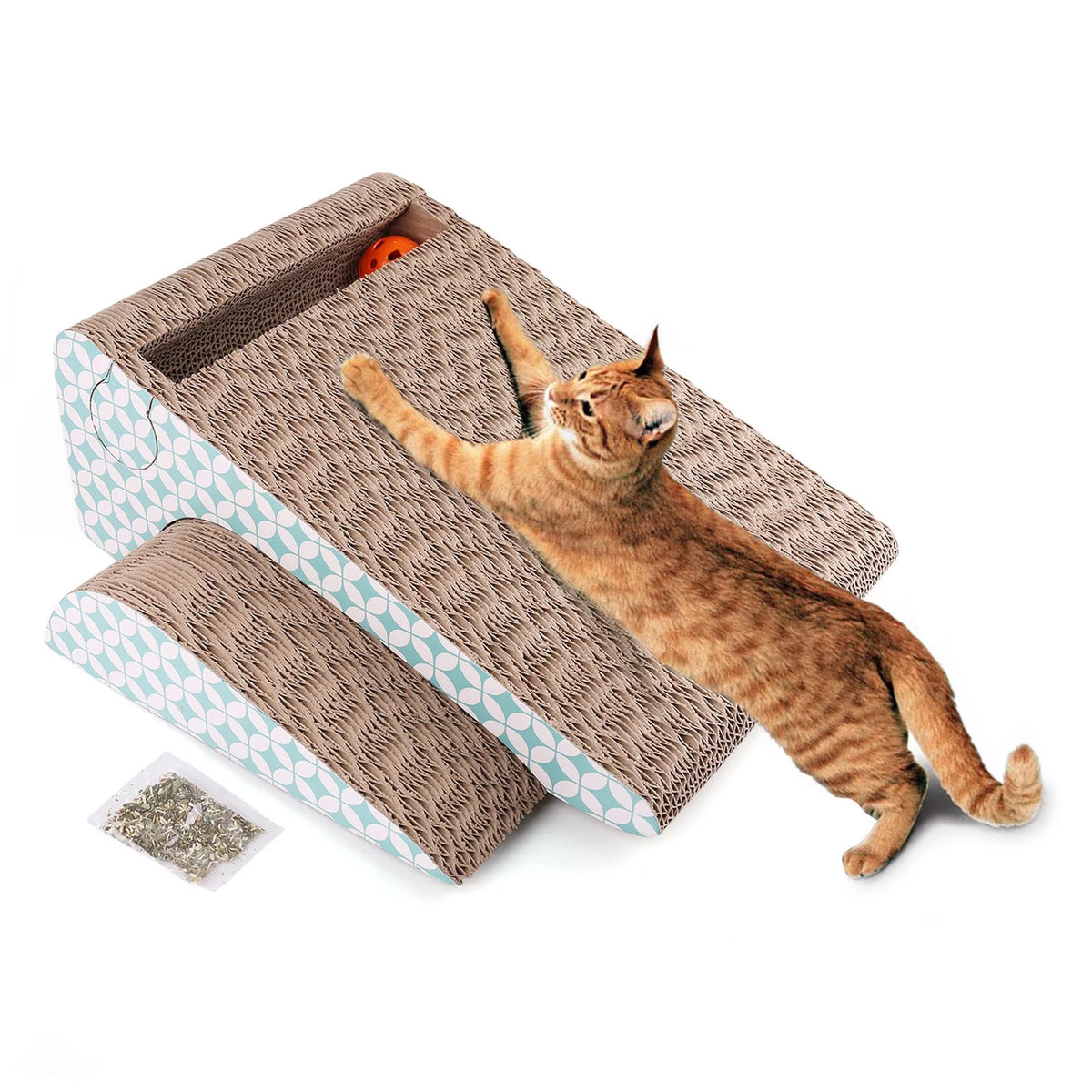 2 in 1 Cat Scratcher Cardboard — image 1 — Pets Paradise Global Australia