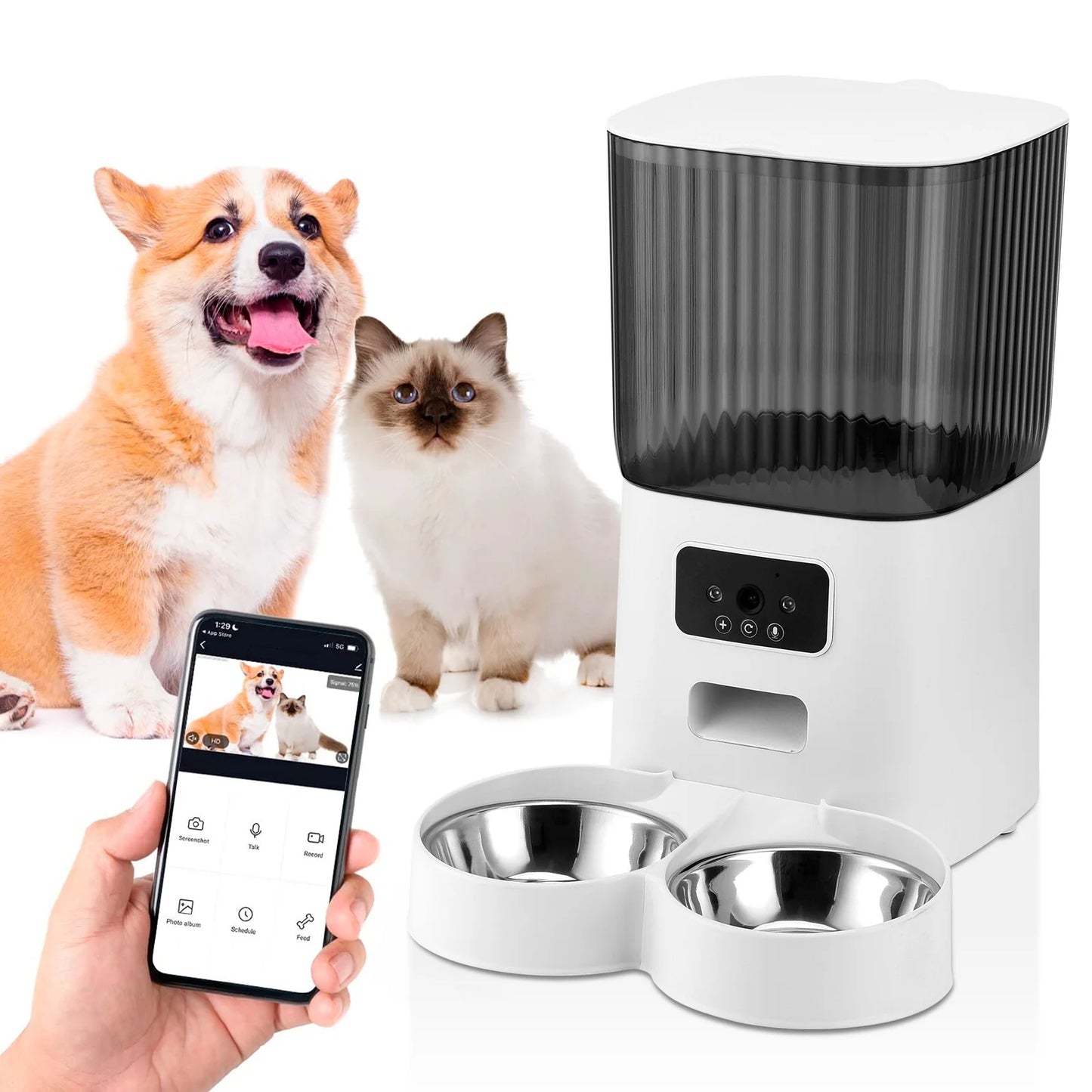 Automatic Pet Feeder with Camera for 2 Pets — image 1 — Pets Paradise Global Australia