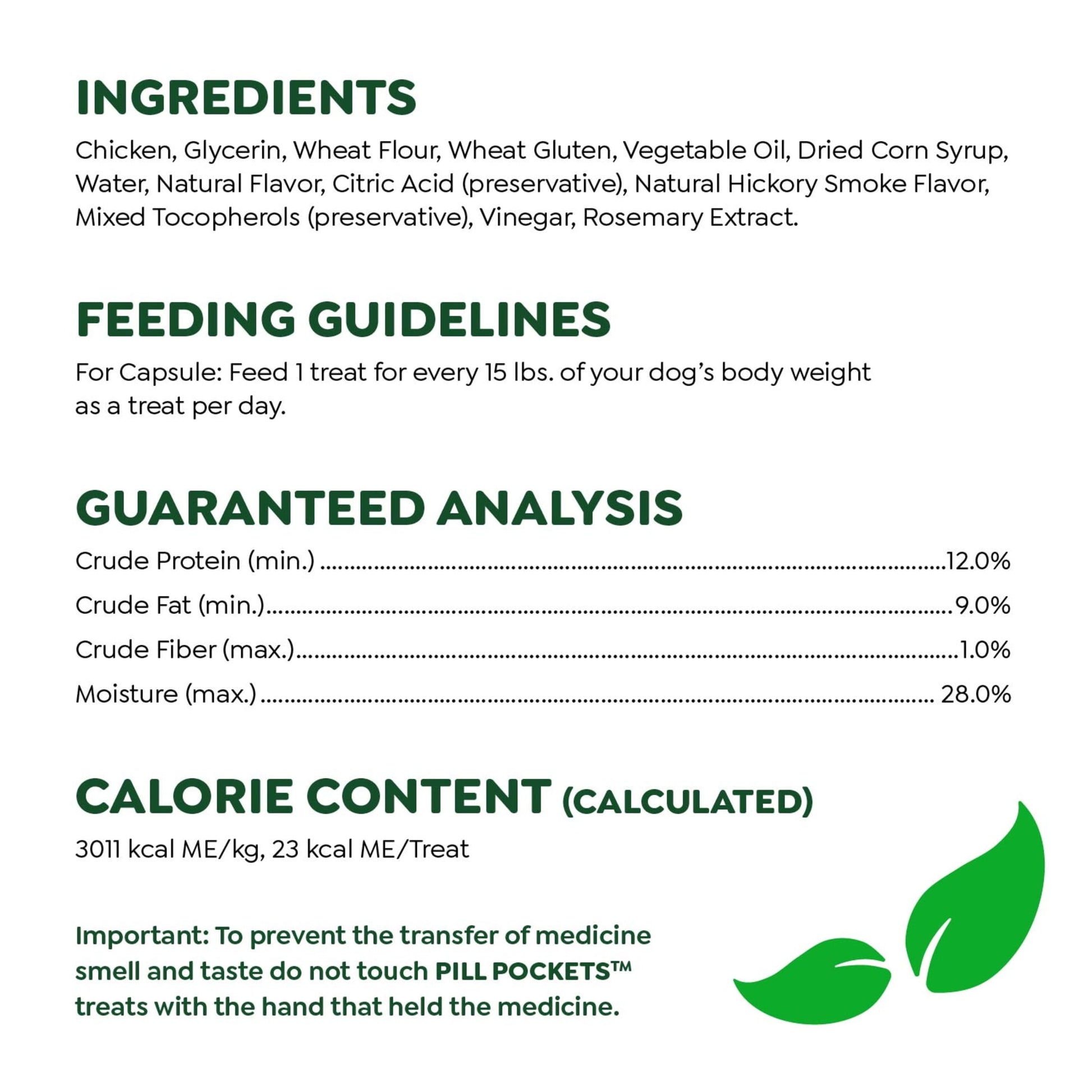 Pill Pockets Chicken Treats for Dogs, 15.8 Oz Pouch